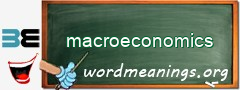 WordMeaning blackboard for macroeconomics